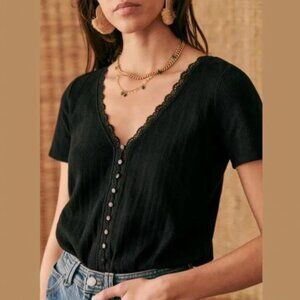 Sezane Madeleine T-Shirt Black